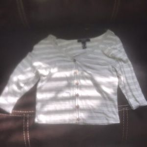 striped buttoned croptop from forever 21